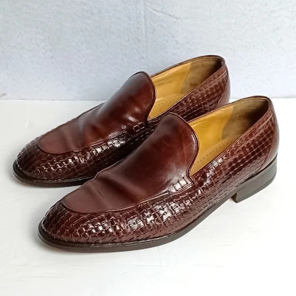 Brass Boot | Shoes | Brassboot Woven Brown Leather Made In  display picture 1